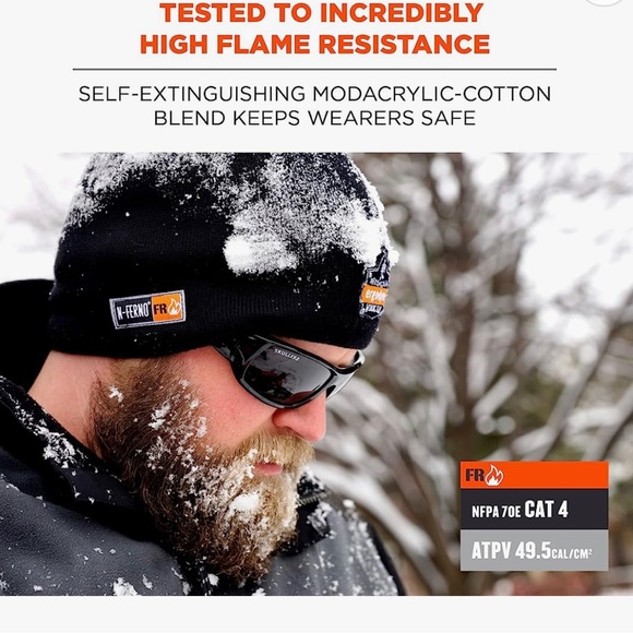 FR Knit Winter Hat The N-Ferno.FLAME RESISTANT.COMFORTABLE – FR beanie. - Picture 4 of 5